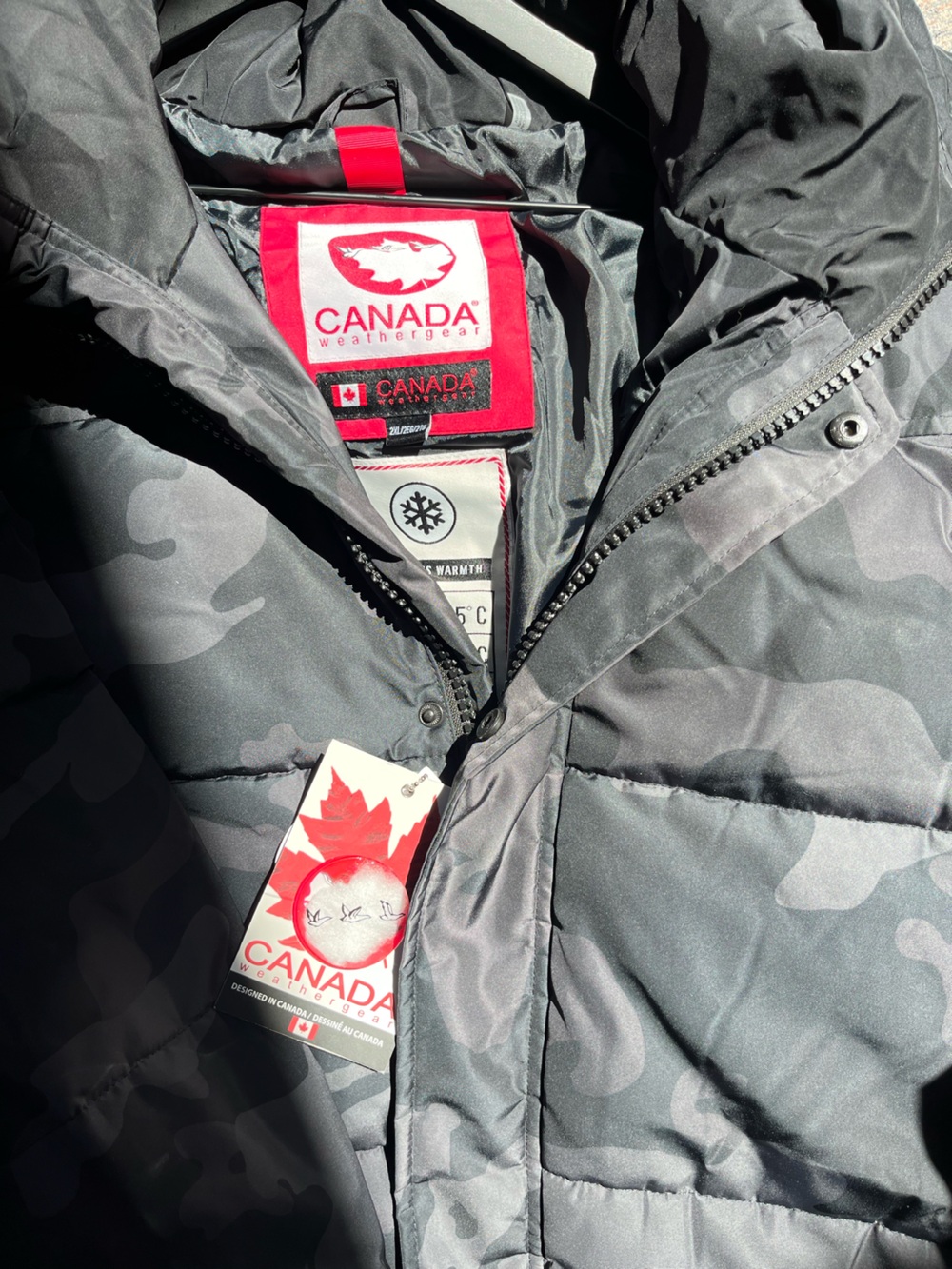 Men’s Camo Puffer Jacket Canada Weather Gear